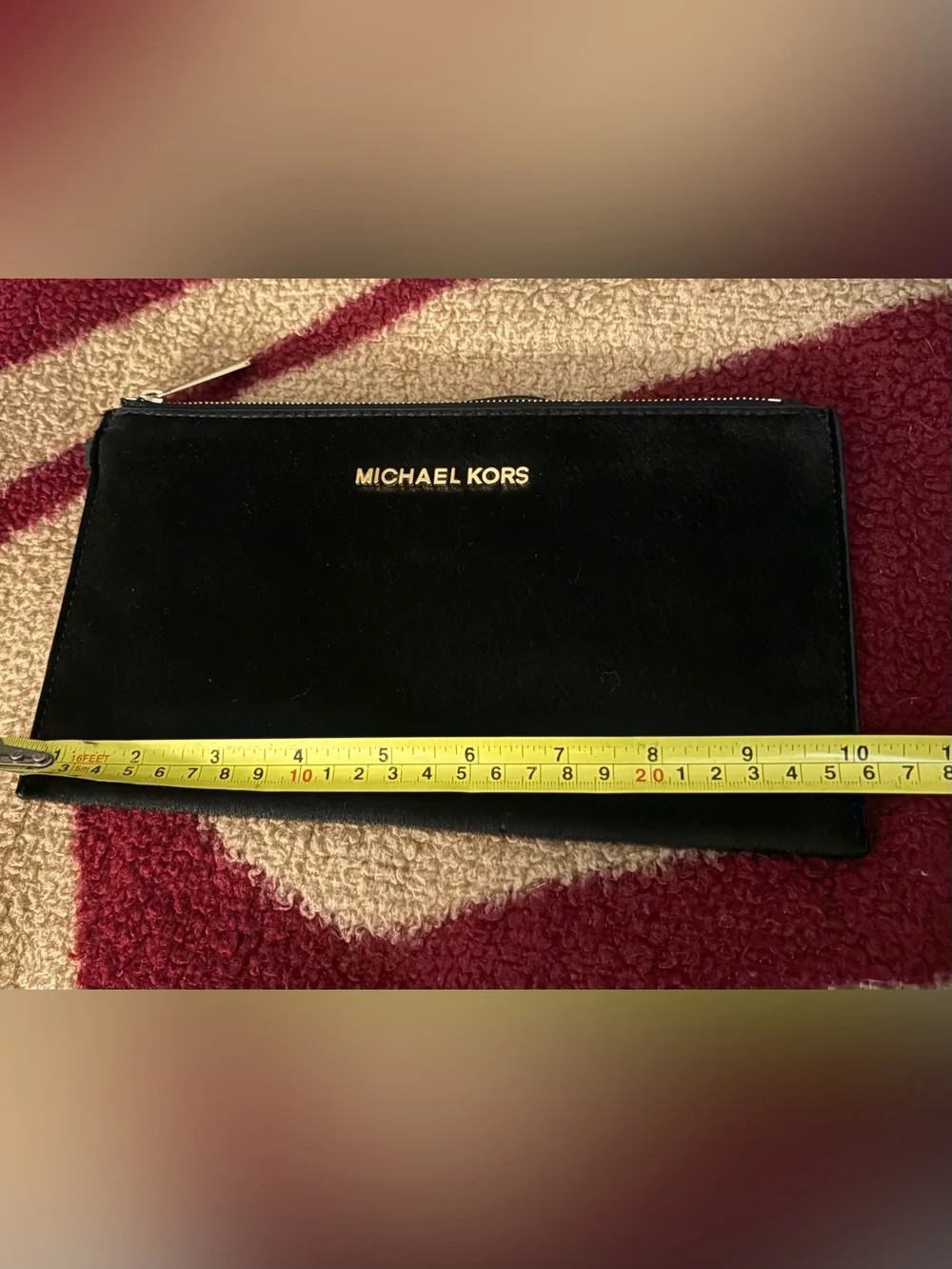Michael Kors Black Wristlet with Gold Logo